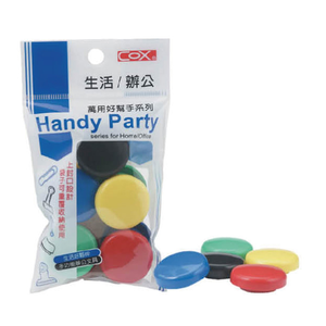 【COX 三燕】30mm 彩色 磁鐵 12包/組 HM-030