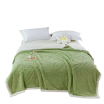 [Home Shopping Network Selected] 3D Snowflake Design Two-Tone Murray Fleece Blanket - Green x 2 (150x200cm/blanket), , large