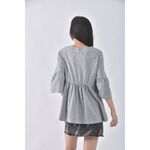 (S) kai ni棉質純棉灰色長袖上衣二手衣, , large