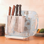 【真心良品】皇家不鏽鋼刀具砧板瀝水收納架-1入組, , large