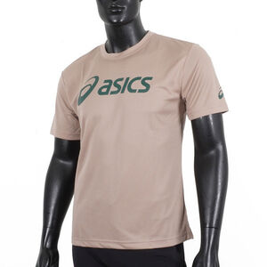 Asics 男女 短袖 T恤 運動 透氣 吸濕 快乾 抗UV 台灣製 延續 卡其 [2033B666-201]