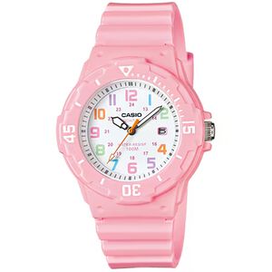 CASIO 卡西歐 迷你運動風指針手錶-粉x白 LRW-200H-4B2V