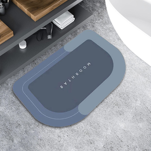Soft diatomaceous earth water-absorbing non-slip floor mat with color printing
