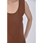 (S) 質感無袖棕色洋裝二手衣, , large