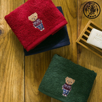 【SOLO Vintage】LCW Home 30x50cm Winter Bear Embroidery Towel 3-Piece Set 100% Cotton Super Absorbent Made in Turkey, , large