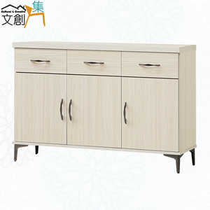 【文創集】瑞秋4尺三門三抽低餐櫃(客約商品)