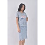 (XL) e gevon質感假兩件藍色套裝二手衣, , large
