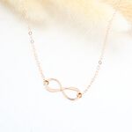 【Angel & Me】Love 愛 無限 Infinity s925 純銀 厚鍍 18k 玫瑰金 項鍊 情人節, , large