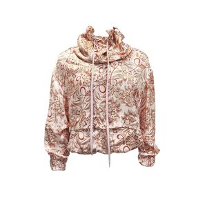 PINKO紅色圖騰高領抽繩上衣
