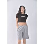 (S) uniqlo高腰運動質感棉質灰色短褲二手衣, , large