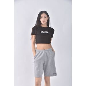 (S) uniqlo高腰運動質感棉質灰色短褲二手衣