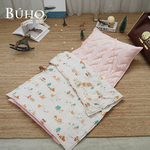 BUHO "Princess Party" made in Taiwan natural cotton breathable double-layer yarn children's sleeping mat four seasons quilt three-piece set, , large
