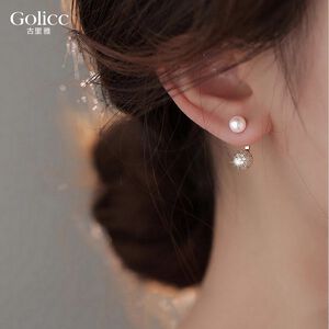 【Gulicc】古莉可 耳環  金色優雅珍珠耳環