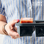 官方直營【Souper Cubes】多功能食品級矽膠保鮮盒4格_曜石灰(250ML/格), , large