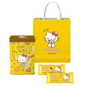 【限量】Hello Kitty巧克力杏仁捲心酥禮盒(黃筒)