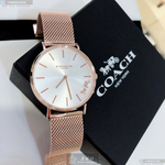 [星晴錶業]COACH手錶,36mm,CH00113白色錶面玫瑰金錶殼玫瑰金色米蘭錶帶款, , large