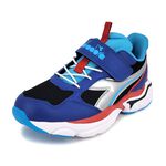 DIADORA迪亞多那 經典復古潮流童鞋 童運動鞋 魔鬼氈 寬楦 保護後跟 輕量 吸震 減壓 抗菌 除臭 防滑 藍 紫, , large