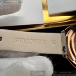 [星晴錶業]SWAROVSKI手錶,36mm,SW00026銀白色錶面玫瑰金錶殼象牙白真皮皮革錶帶款, , large
