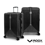 【PANTHEON PLAZA】展示品限量出清 V-ROOX REM 29吋 復古文青系 硬殼拉鏈可擴充行李箱 REM-59243 黑拉絲, , large