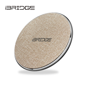 iBRIDGE 10W + Apple 7.5W Fast Charge Qi Standard Wireless Charging Pad - Brown