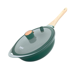 Debo 微壓不沾炒鍋 32cm 壓鑄一體成型 複底不挑鍋 不沾鍋 微壓炒鍋 不沾炒鍋 附蓋炒鍋, , large