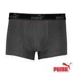 PUMA 平口內褲 3件組 彪馬 跳豹 男內褲 平角內褲 修身 防捲邊 貼合 耐穿 柔軟 棉質 透氣 抗菌 黑 深灰 灰, , large