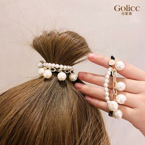 【Gulicc】古莉可 髮圈 小香風 珍珠髮圈手鍊 兩用髮飾