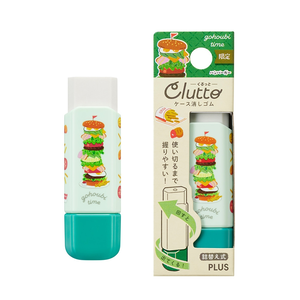 【龍品文創】PLUS Clutto 旋轉橡皮擦-食物-1個入-綠-36711漢堡