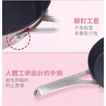 【美國MotherGoose 鵝媽媽】粉品IH導磁不沾鍋超值三件組 (不沾平底鍋20cm+湯鍋18cm+鍋蓋18cm), , large