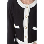 (S) majestic legon質感圓領黑色長袖上衣二手衣, , large