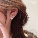 【Gulicc】古莉可 耳環 蝴蝶結珍珠耳飾, , large