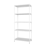 【Y HOUSE】75x45x180cm perforated plate five-layer shelf perforated plate shelf iron rack - paint white, , large