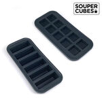 官方直營【Souper Cubes】 多功能食品級矽膠保鮮盒_曜石灰2件組(6格+10格), , large
