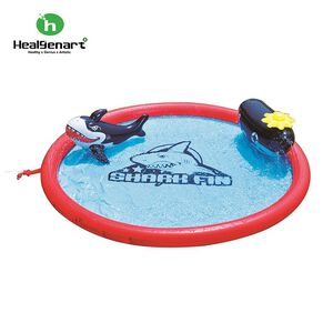 【Healgenart】鯊魚遊戲水池 噴水型戲水池