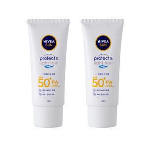 【NIVEA 妮維雅】防曬淨白水凝乳90ml  2入組 公司貨