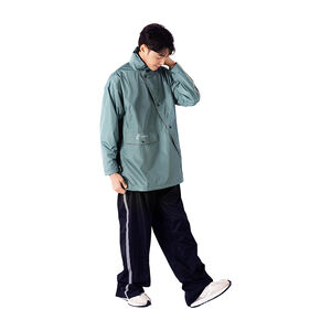 防水先鋒斜開機能二件式雨衣-藍3XL