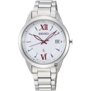 SEIKO 精工 LUKIA 動人時刻太陽能女錶-銀/33.9mm V147-0CL0S(SUT387J1)