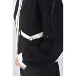 (S) majestic legon質感圓領黑色長袖上衣二手衣, , large