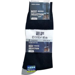 EF男休閒襪3入-顏色隨機出貨