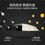 [凱得國際]KISSDIAMOND絕美花漾黑膠防曬一鍵開收晴雨自動傘KDU-H002 黃鐘花, , large