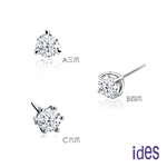 [ides愛蒂思]單顆系列經典款20分E/VS1八心八箭極優EX車工鑽石耳環3選1（單支）, , large