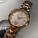 [星晴錶業]VERSUS VERSACE手錶,32mm,VV00365白色錶面玫瑰金錶殼金銀相間精鋼錶帶款, , large