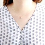 【Angel & Me】14KGF 包金 皇冠 6mm 瑞士單鑽 鑽石項鍊 生日禮物, , large