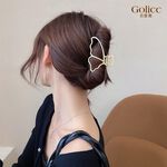 【Gulicc】古莉可 髮夾 韓系金屬簍空 蝴蝶髮夾, , large