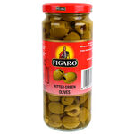 FIGARO PITTED GREEN OLIVES, , large