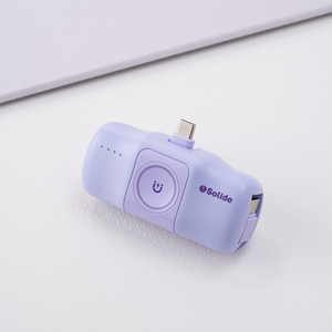 [亞瑟3C]solide 索力得
5000mAh Type-C Hammer 小榔頭 多功能輕巧萬用行動電源-紫色