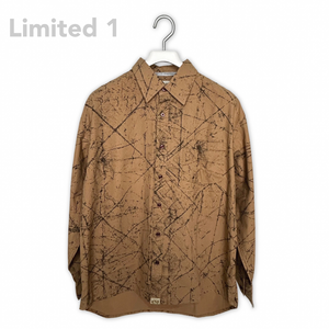Distressed brown shirt earth tones