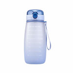 Drinking straw water bottle 1L, 藍色, large