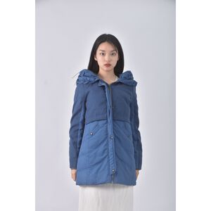 (S) gozo羽絨連帽藍色外套二手衣