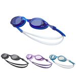 [秉宸] NIKE CHROME 訓練型泳鏡 蛙鏡 抗UV 防霧鏡片 抗過敏 附可調鼻架 流線 舒適 NESSD127, , large